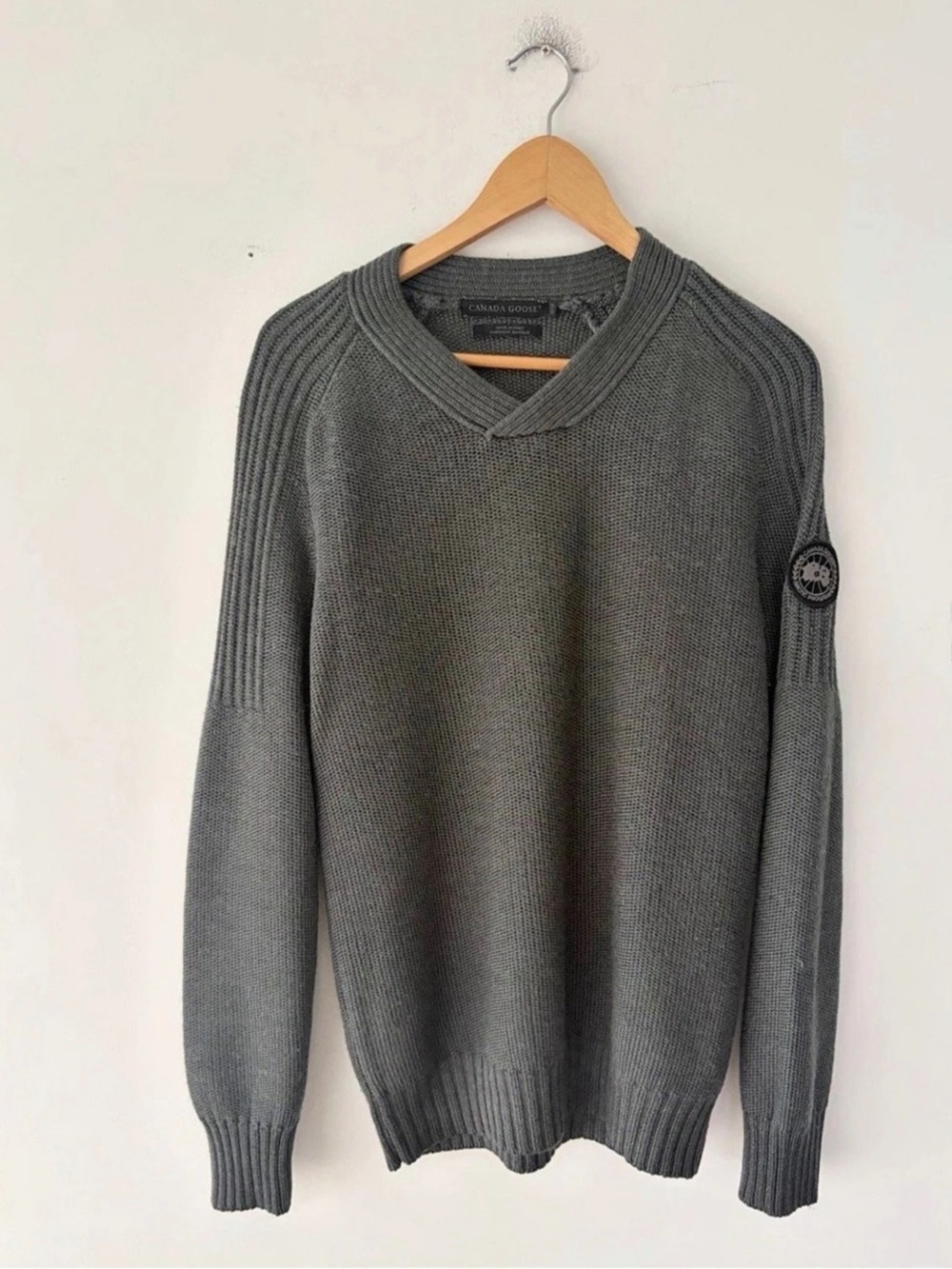 Canada Goose Gray Wool Crewneck Sweater Size Medium